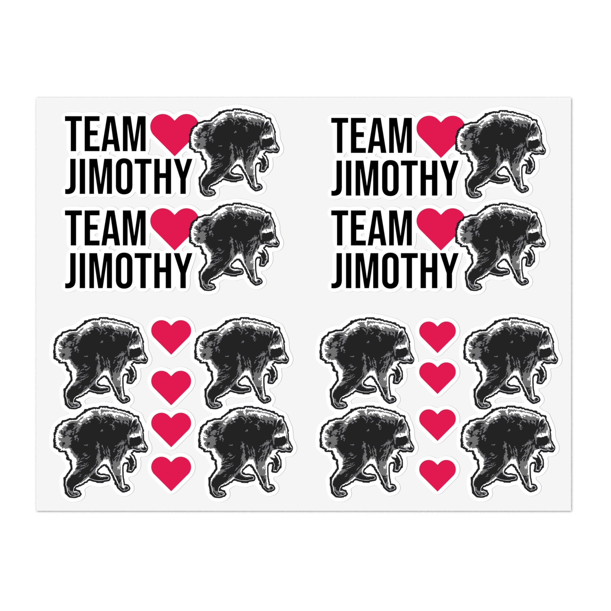 Team Jimothy Sticker Sheets — 5 decal sheets = 60 stickers! - Image 3