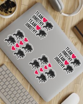 Team Jimothy Sticker Sheets — 5 decal sheets = 60 stickers!