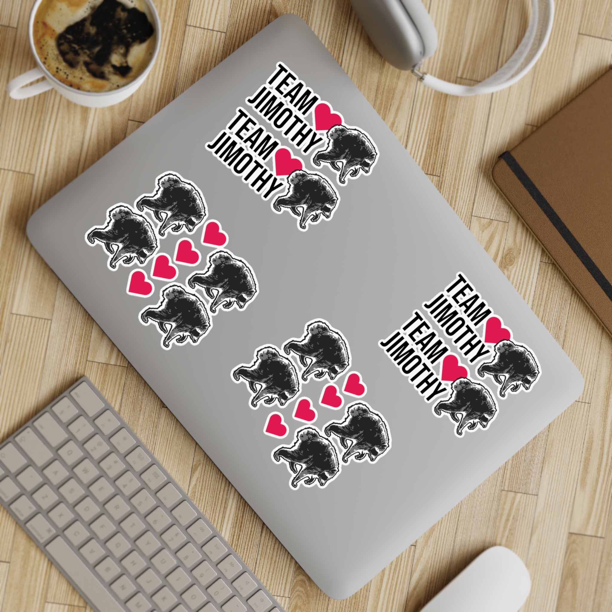 Team Jimothy Sticker Sheets — 5 decal sheets = 60 stickers!