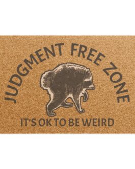Doormat — "Judgment Free Zone" Jimothy Welcome Mat (It’s OK to Be Weird)